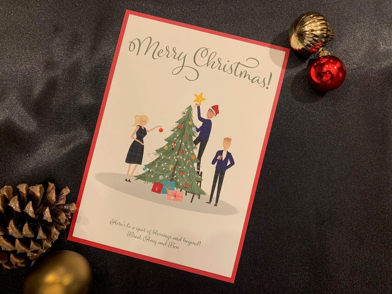 Illustrated Custom Christmas Card