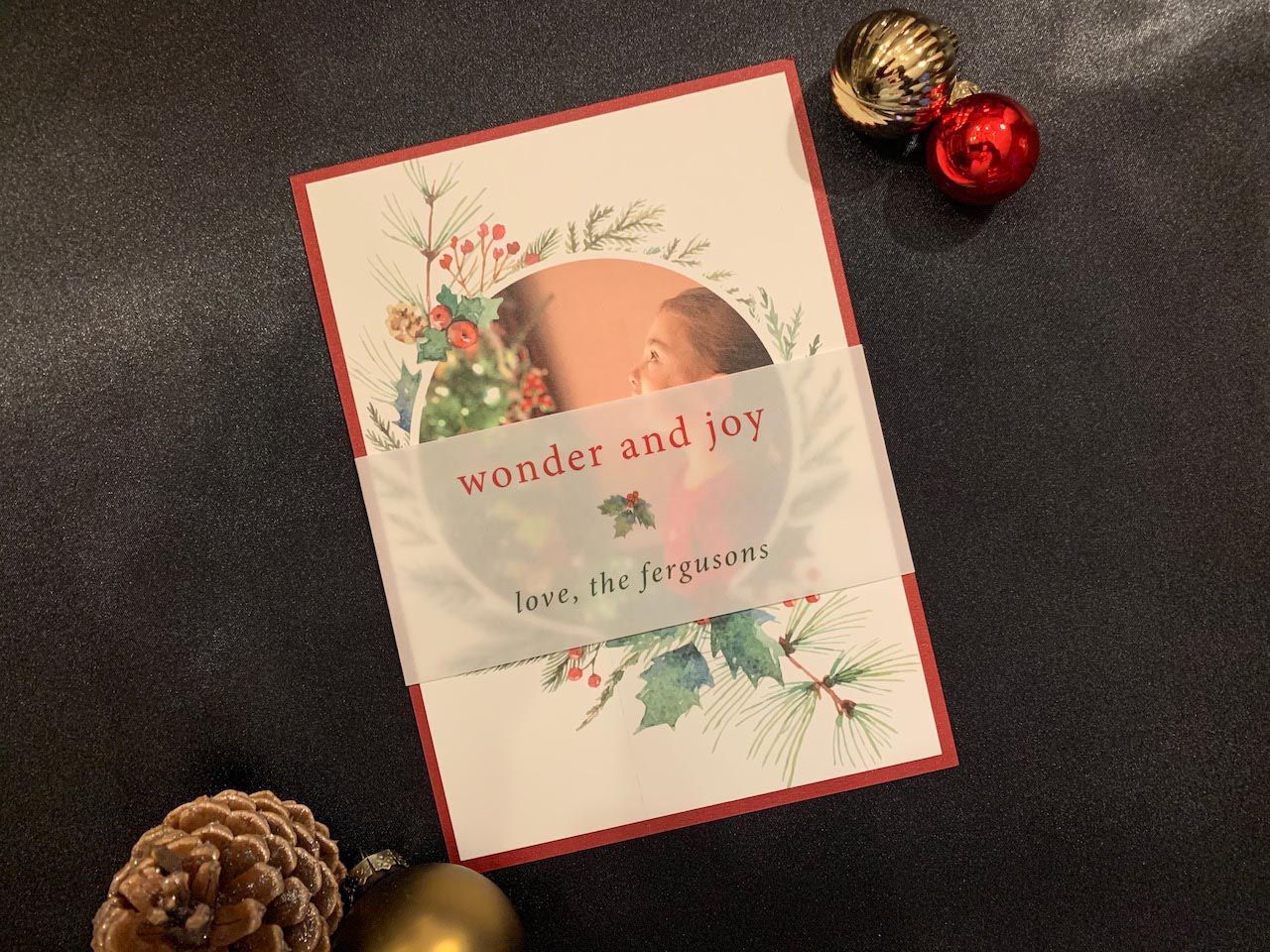 “Wonder and Joy” Card with Vellum Overlay