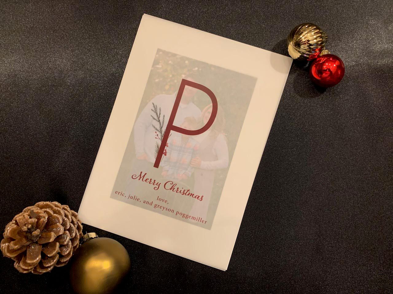 Vellum Overlay Christmas Card