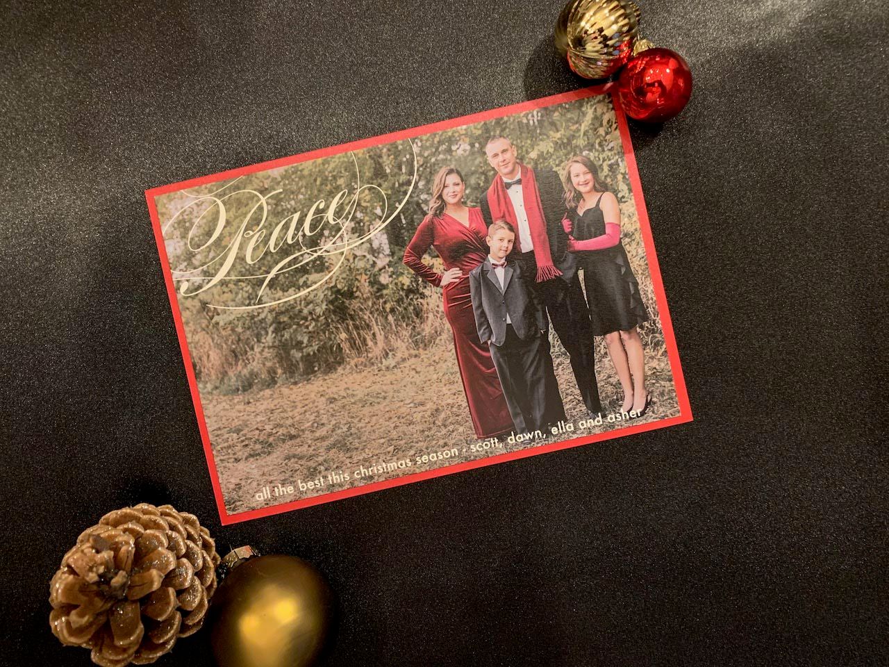 “Peace” Layered Christmas Card