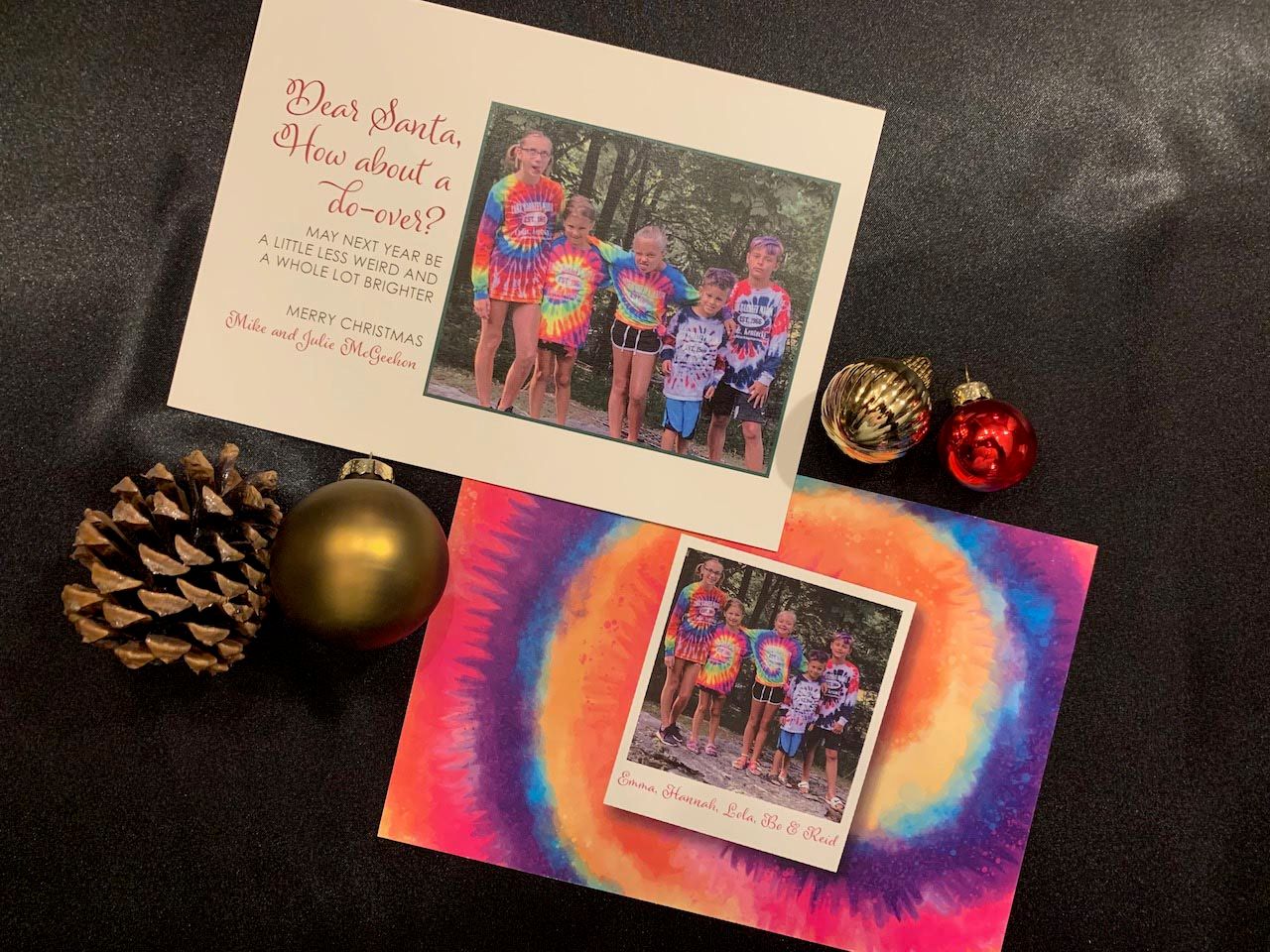 Tie-Dyed Christmas Card