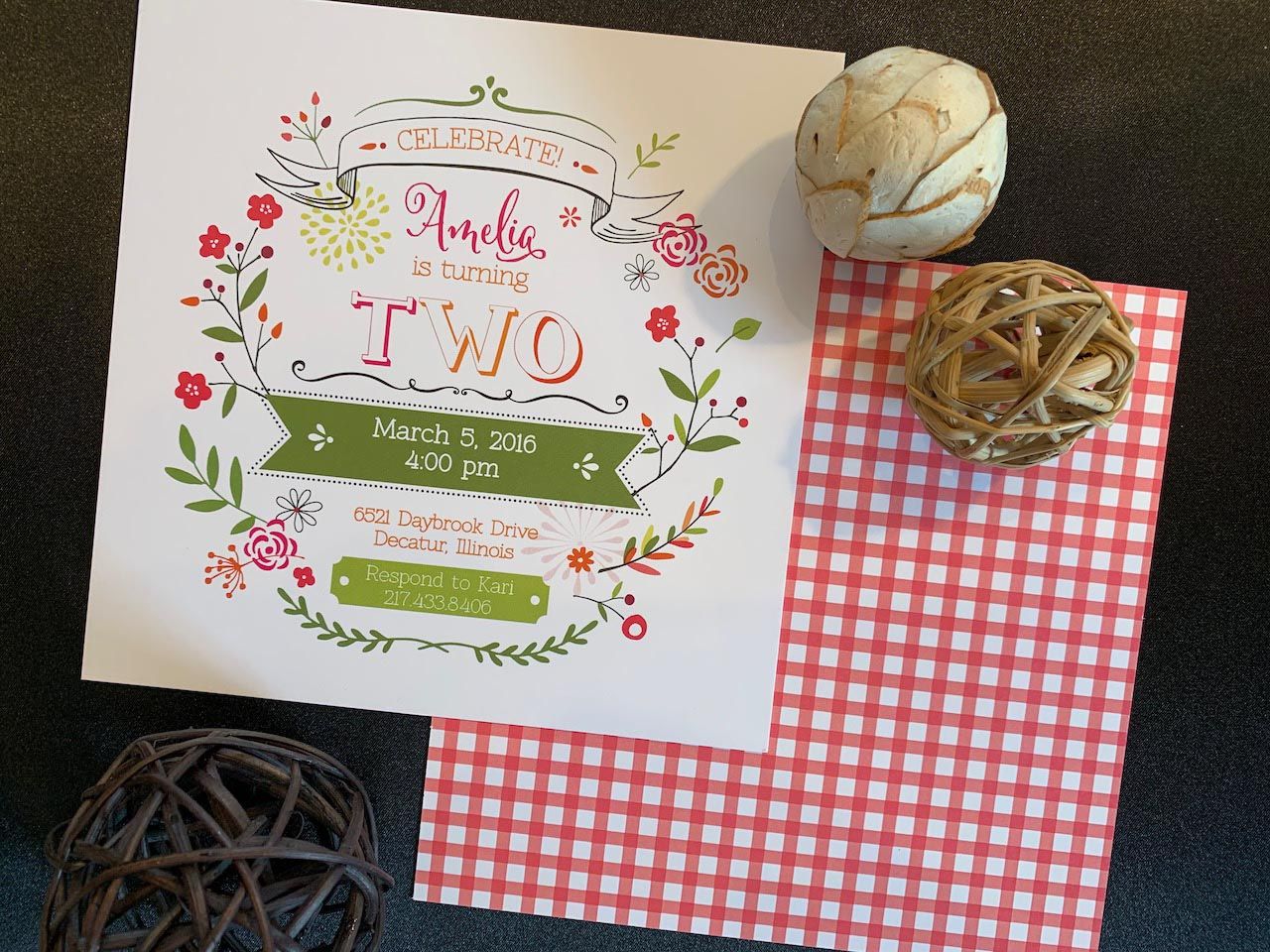 Kid's Spring Birthday Party Invitation