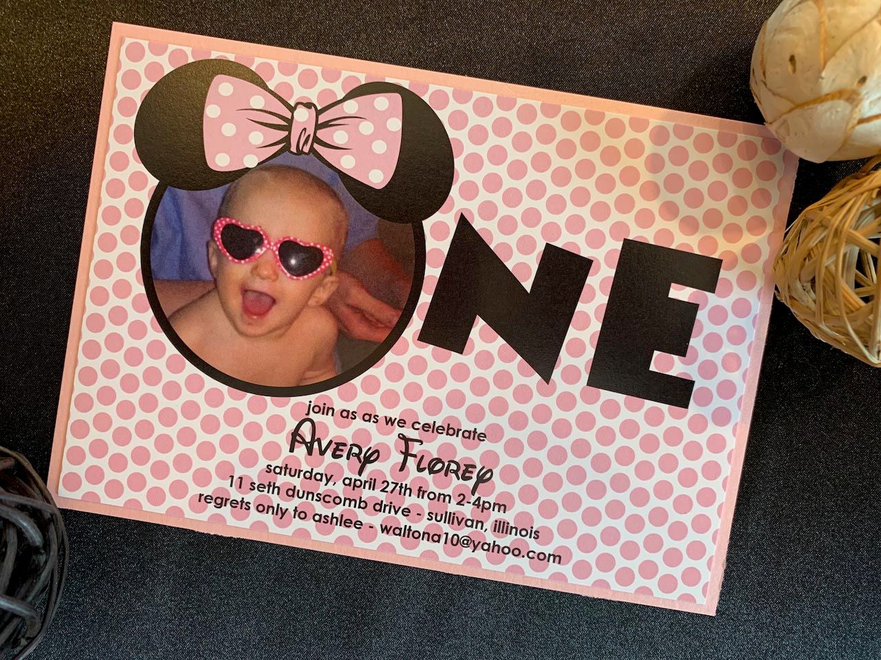 Disney Style Layered Birthday Invitation