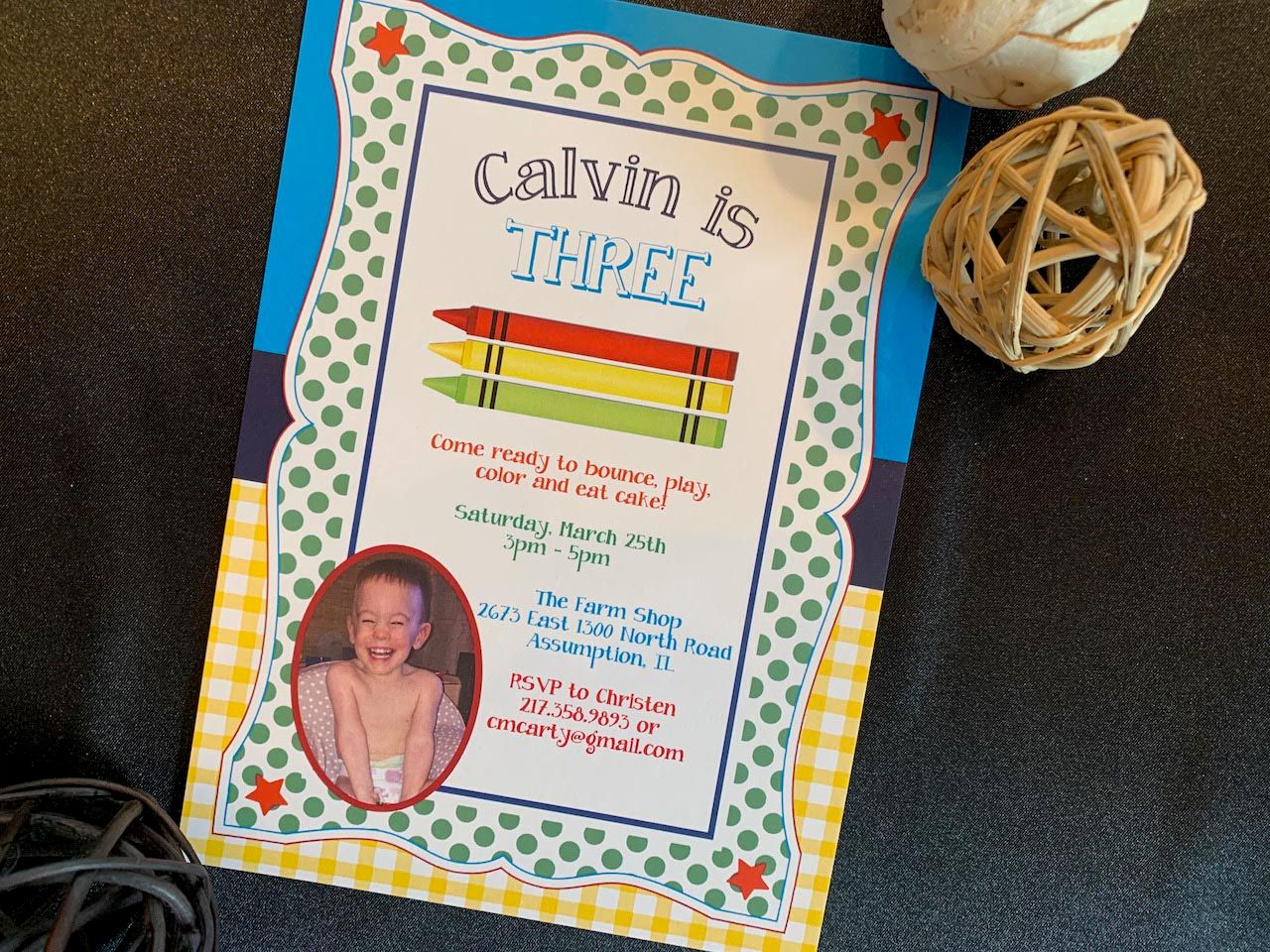 Colorful Kid's Birthday Invitation