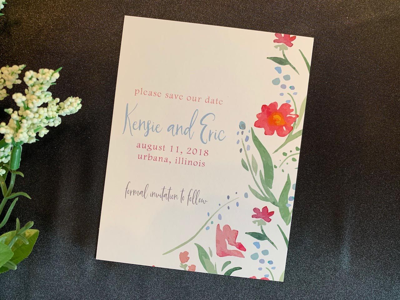 Watercolor Floral Save the Date