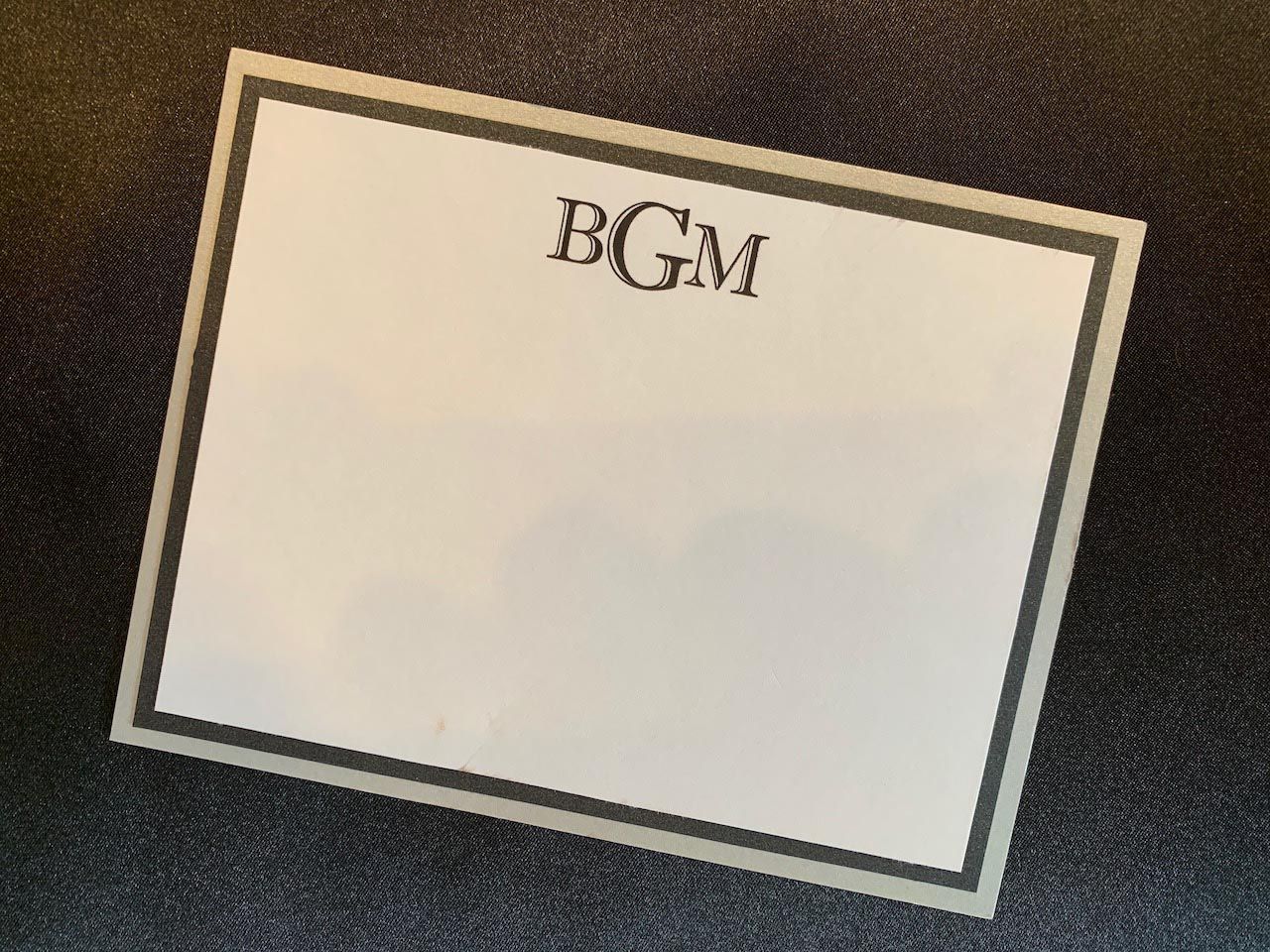 Triple Layered Monogram Stationery