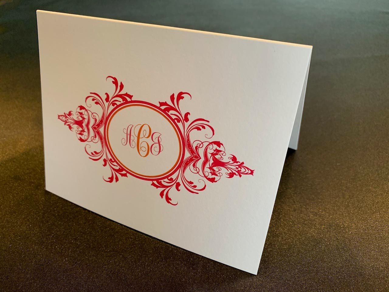 Scroll Monogram Stationery