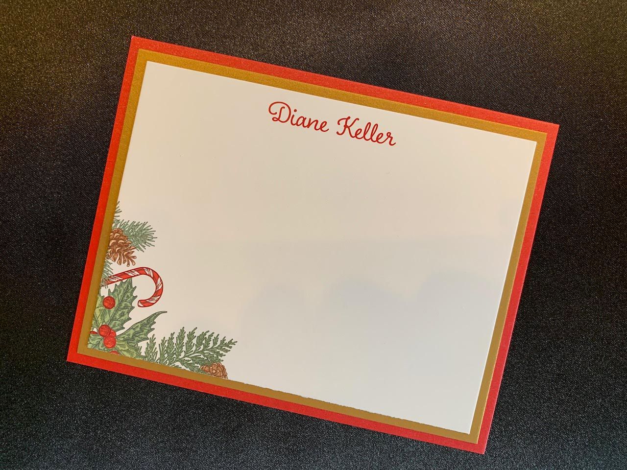 Red and Gold Layered Christmas Stationery