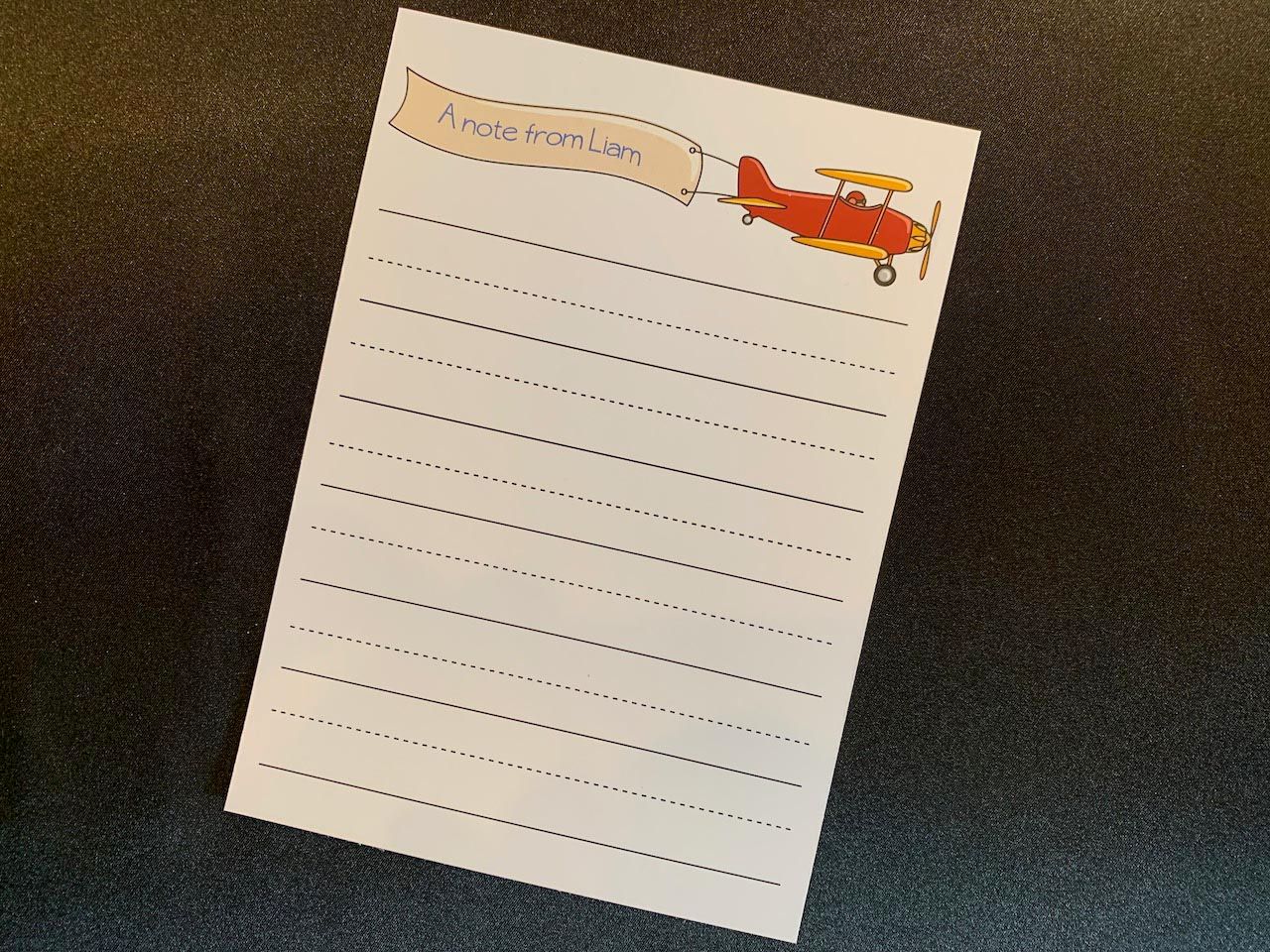 Lined Airplane Stationery