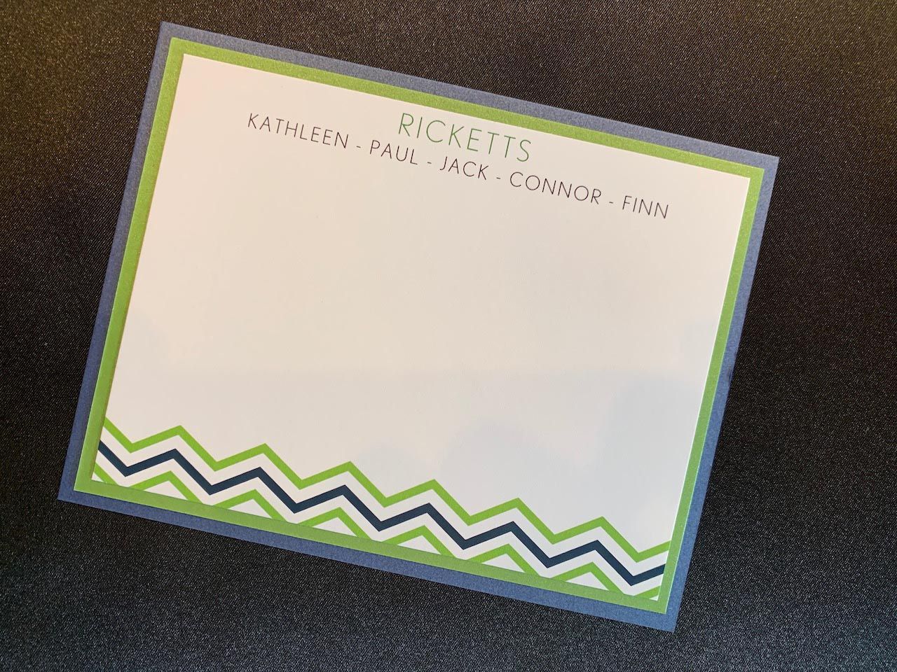 Chevron Family Stationery