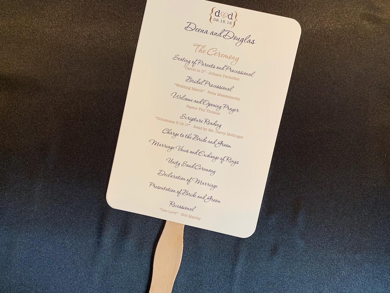 Fan Wedding Program