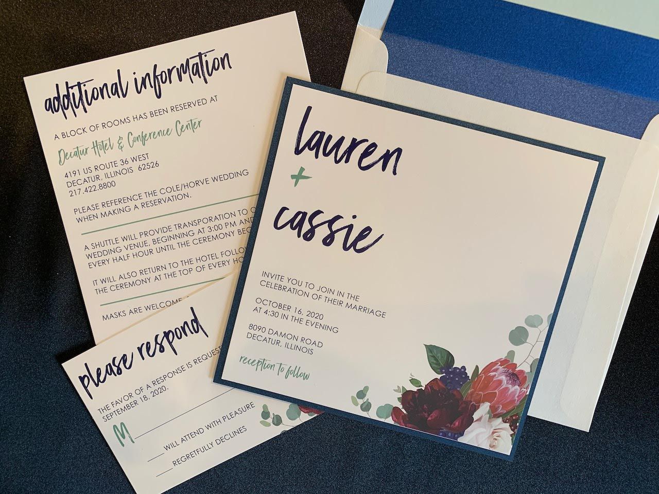 Modern Garden Wedding Invitation