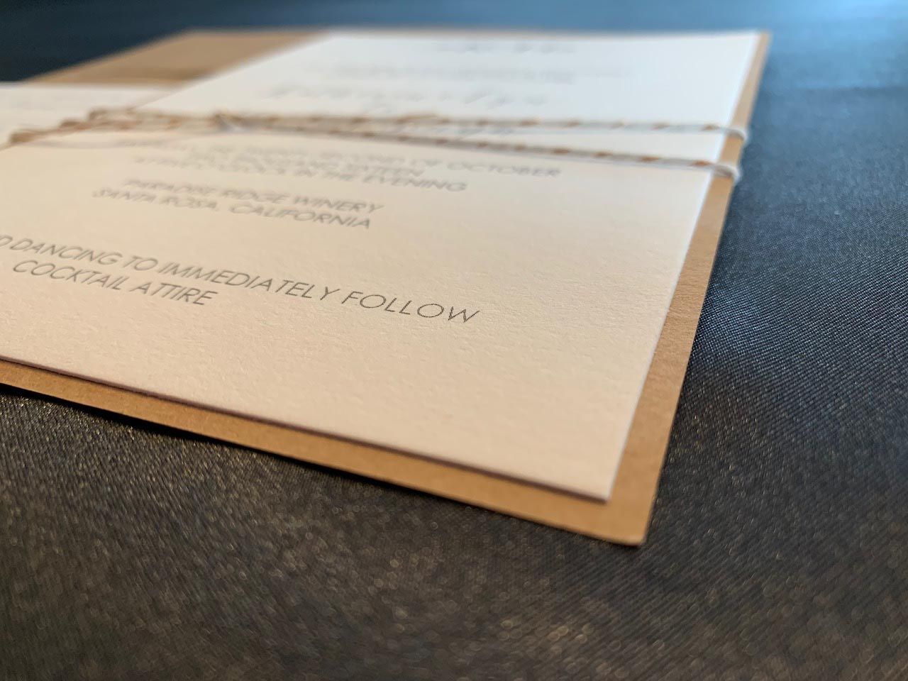 Layered wedding invitation