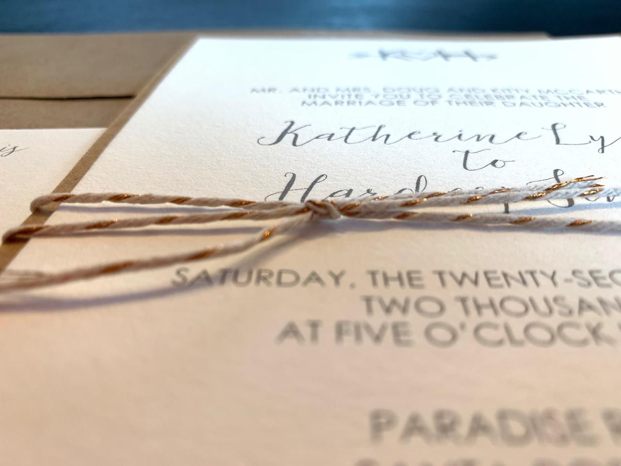 White and gold butcher's twine