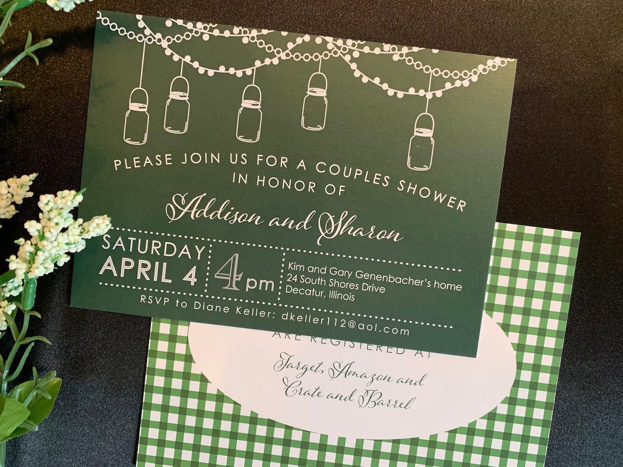 Couples Shower Garden Party Invitation