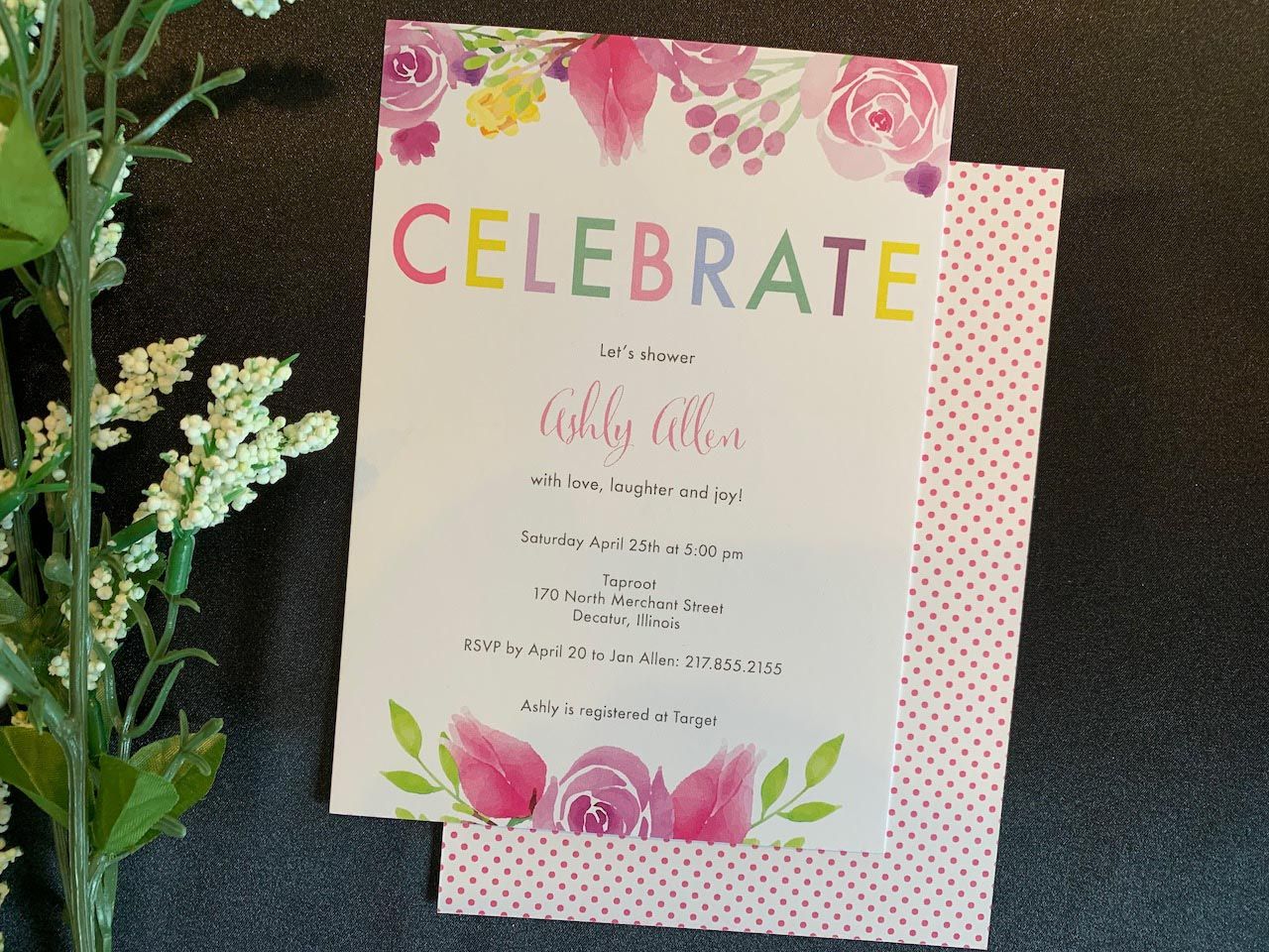 Floral Wedding Shower Invitation