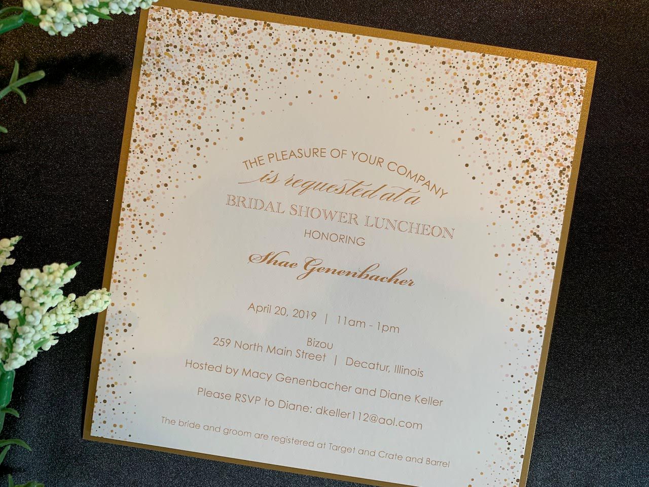 Formal Shower Luncheon Invitation