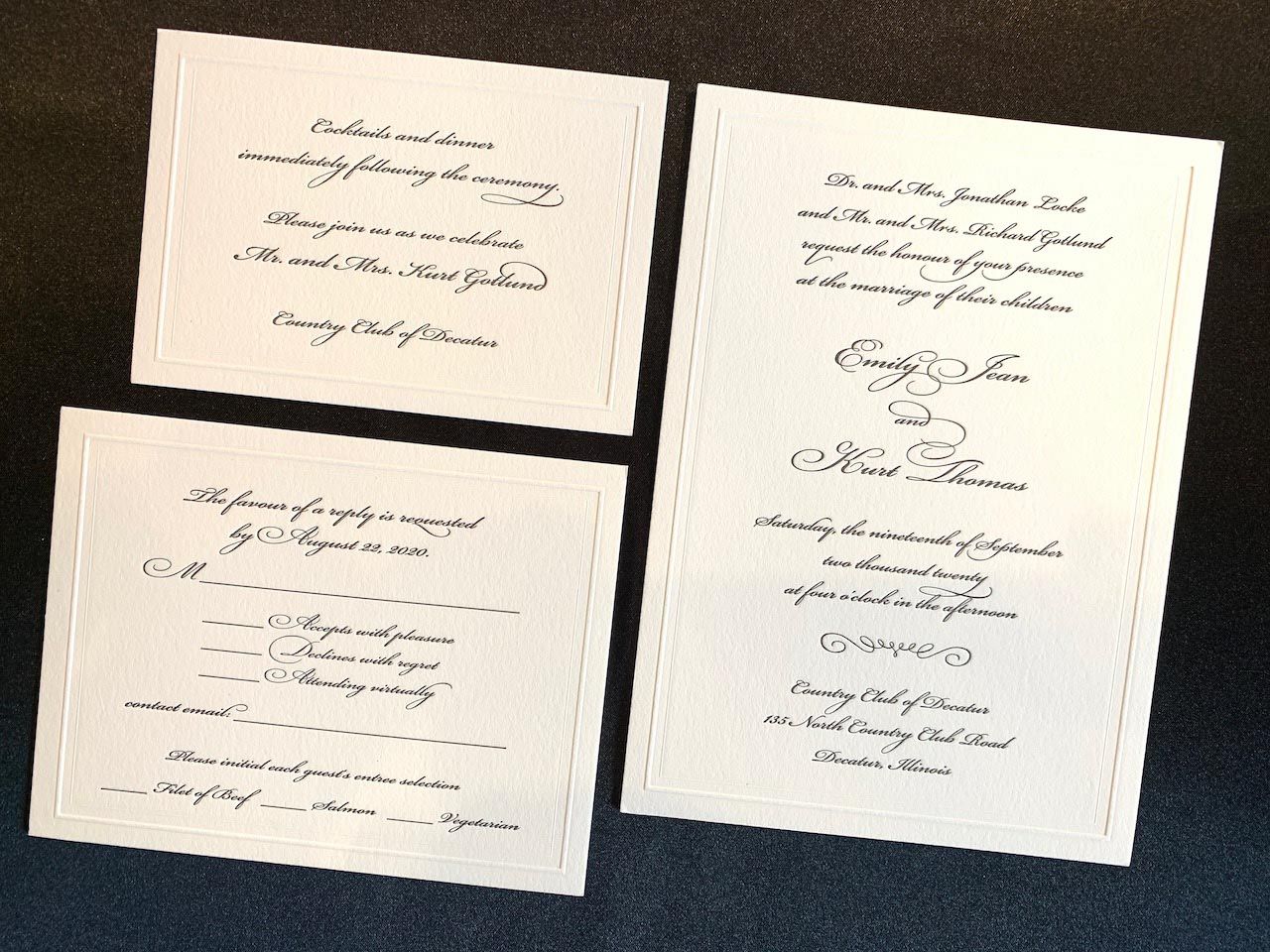 Double-Thick Letterpress Wedding Invitation